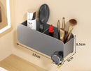 Axyaa Aluminum Comb Rack Bathroom Organizer with Wall-mounted Storage Box