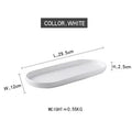 Axyaa White Ceramic Oval Tray: Versatile Decorative Plate for Home Kitchen and Jewelry Storage