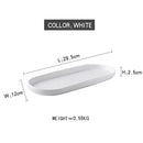 Axyaa White Ceramic Oval Tray: Versatile Decorative Plate for Home Kitchen and Jewelry Storage