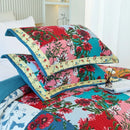 Axyaa Floral Queen Size Patchwork Quilt Set - Lightweight Reversible Bedspread Coverlet