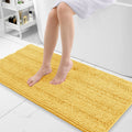 Axyaa Chenille Bath Mat - Absorbent & Non-Slip Plush Shaggy Bathroom Rug