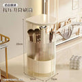 Axyaa Makeup Brush Holder with Dustproof Lid - Cosmetic Organizer for Vanity