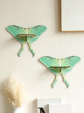 Axyaa Green Butterfly Crystal Wall Shelf - Elegant Home Decor & Storage Solution