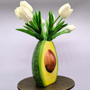 Axyaa Avocado Vase Ceramic Desk Decoration with Artificial Flowers