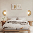 Axyaa Yellow Cave Stone Wall Lamp, Moon-shaped LED Decoration Light