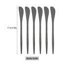 Axyaa Gold Stainless Steel Cutlery Set of 6 Butter Cheese Dessert Knives
