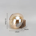 Brown Glass Vase with Marble Base for Modern Home Decor by Axyaa