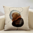 Axyaa Geometric Lines Pattern Art Decoration Cushion Cover 45x45cm Linen