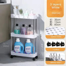 Axyaa High Capacity Vertical Storage Cart Shelf for Kitchen Organization