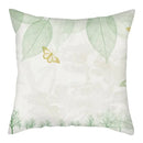 Axyaa Peacock Feather Polyester Cushion Covers - Leaf Printed Decorative Pillow Cases