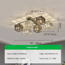 Axyaa Chrome Led Crystal Chandelier Lighting for Modern Living Room