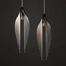 Axyaa LED Leaf Chandelier: Minimalist Modern Pendant Light for Home Decor