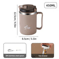Axyaa Double Layer Stainless Steel Mug with Spoon & Strainer