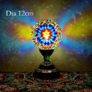 Axyaa Vintage Turkish Mosaic Table Lamp Handcrafted Art Deco Bedside Night Light
