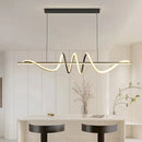 Axyaa Modern LED Wavy Chandelier for Dining Room Home Decor