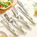 Axyaa Stainless Steel Food Clip: Multi-Use BBQ Tongs for Steak, Pizza, Sushi