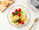 Axyaa Glass Fruit Plate: Irregular High Beauty Delicate Dim Sum Candy Snack Plate