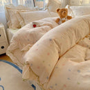 Axyaa Spring Flowers Princess Bedding Set: Duvet Cover, Sheet, Pillowcases