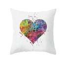 Axyaa Simple Love Print Couple Pillowcase for Sofa and Office Décor