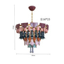 Axyaa Retro Ceramic Pendant Light, LED Dining Room Fixture