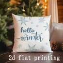 Axyaa Winter Gnome & Snowflake Pillow Covers for Sofa, Bedroom, Car