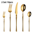 Axyaa Western Cutlery Set: Knife, Fork, Spoon, Dinnerware in Stainless Steel - 5/10 Pcs
