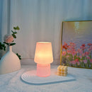 Axyaa Glass Decor Table Lamp - Bedroom & Living Room Dimmable Bedside Lighting