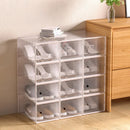 Axyaa Thickened Foldable Shoe Box, Stackable Dustproof Organizer for Living Room Storage