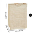 Axyaa Waterproof Laundry Basket Cotton Linen Organizer Foldable Hamper
