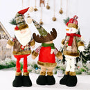 Axyaa Christmas Snowflake Santa Claus Elk Plaid Cloth Doll Ornament Navidad Noel