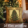 Axyaa Christmas Printed Pillow Covers for Sofa, Bedroom, and Car