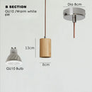 Axyaa Walnut Wood LED Pendant Lamp for Dining Room and Living Room