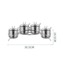 Axyaa Stainless Steel Spice Shaker Set with Spoon - Seasoning & Sugar Containers