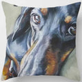 Cute Dog Pattern Square Pillow Covers For Home Decor by Axyaa