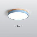 Axyaa Wooden Bottom Round LED Ceiling Light for Home Decor