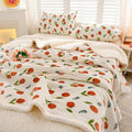 Axyaa Floral Coral Fleece Throw Blanket: Cozy & Stylish Winter Bed Sofa Blanket