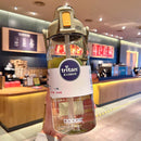 Axyaa 1500/2000ml Tritan Water Bottle with Time Marker, Leak-Proof, BPA-Free Gradient Color