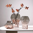 Axyaa Geometric Gradient Glass Flower Vase - Home Decor Accessory