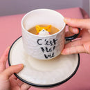Axyaa Cute Kitten Ceramic Cat Claw Cup, 3D Coffee Cup 220ml