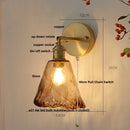 Axyaa Amber Vintage LED Wall Light Up Down Rotate Pull Chain Switch Bedside Lamp
