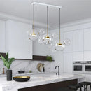 Axyaa Glass Bubble Ball LED Pendant Chandelier for Kid Room and Kitchen Island