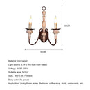 Axyaa Retro French Double Head Wall Sconce Solid Wood Iron Lamp for Bedroom