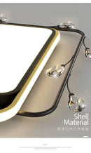 Axyaa Crystal Circle Ceiling Chandelier LED Lighting for Living Room Bedroom