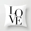 Axyaa Geometric Stripe Pillowcase with English Letter Design