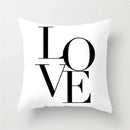Axyaa Geometric Stripe Pillowcase with English Letter Design
