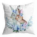 Spring Peach Rabbit Cushion Cover 45x45cm for Sofa Decor, Car, Bedside - Axyaa