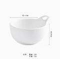 Axyaa Ceramic Breakfast Cereal Bowl with Handle - Small Dessert Yogurt Oat Bowl