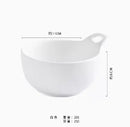 Axyaa Ceramic Breakfast Cereal Bowl with Handle - Small Dessert Yogurt Oat Bowl