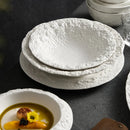 Axyaa Luxury White Ceramic Tableware Set - Bowl and Chopsticks Combination