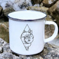 Axyaa Coconut Tree Enamel Camping Mug - Creative Drinkware for Outdoor Adventures